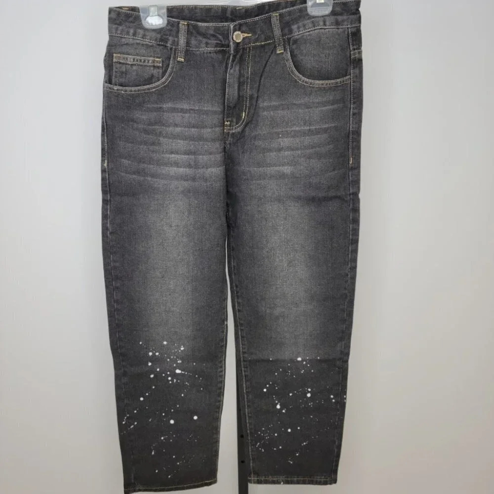 SHEIN Men's Splatter Straight  Leg Jeans
